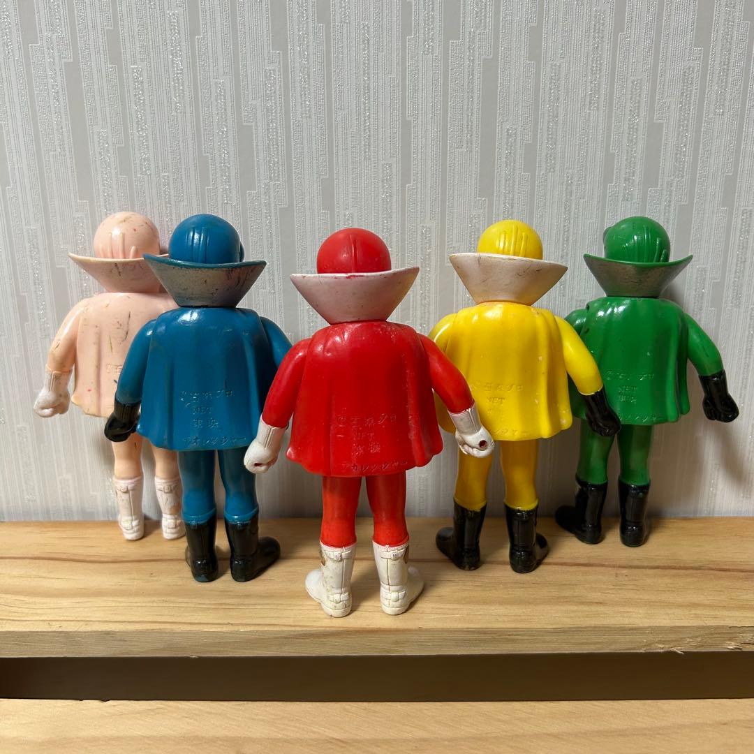 秘密戦隊ゴレンジャー　ソフビ　ポピー　5体セット　当時物　年代物