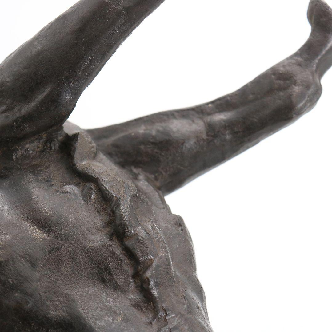 ブロンズ彫刻 犬 置物 銅像　V190　1F6