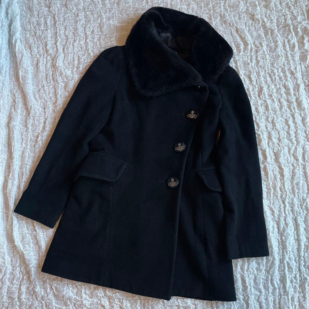 Vivienne Westwood ファーコート　オーブ　ボア　黒