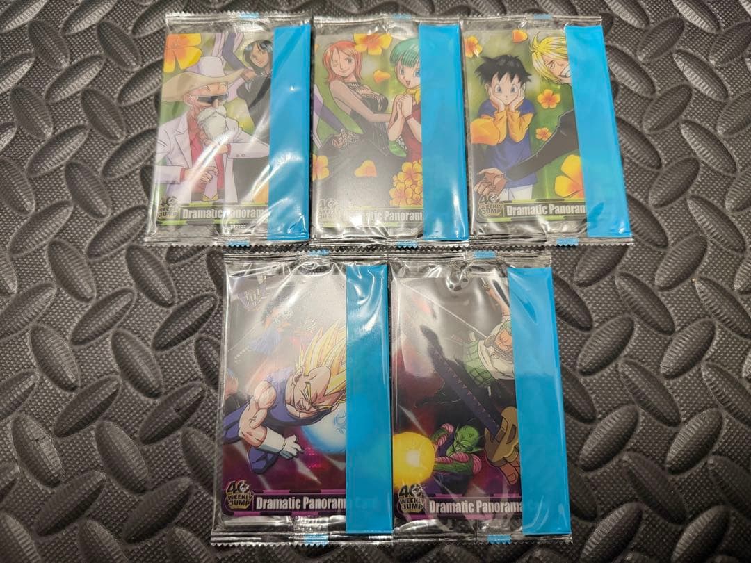 ジャンプ　４０周年記念カード 森永　ドラゴンボール ワンピース　悟空　ルフィ