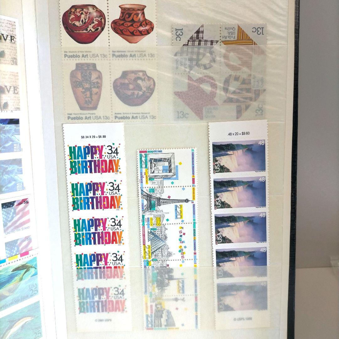2376 外国切手 アメリカ 切手コレクションまとめ 全て未使用 大量8ページ分