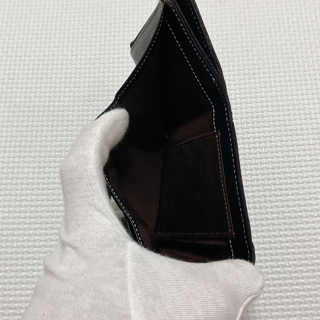 ・未使用russet ラシット　レザー三つ折り財布　ミニ財布　ブラック　箱付き