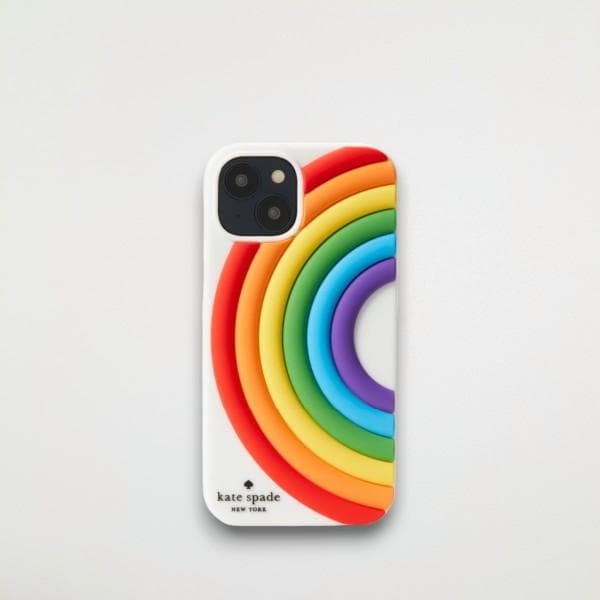 ケイトスペードiPhone14Pro ケース 虹 レインボー