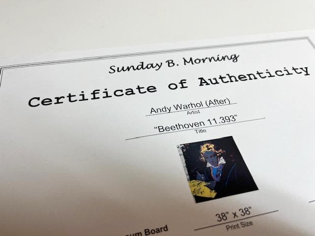 額装済/Sunday B Morning Beethoven II/ウォーホル