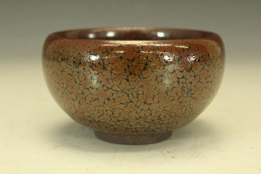 中国美術 油滴天目 在銘 碗 φ8.8cm(LC511)