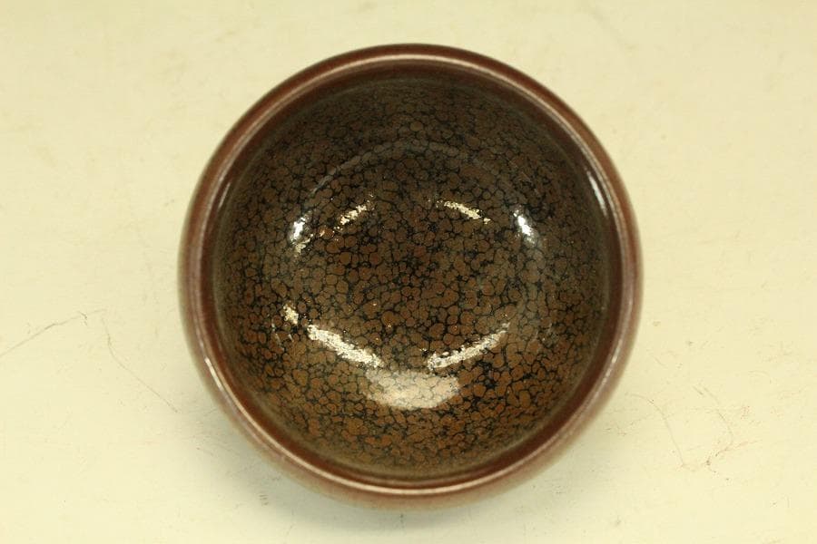 中国美術 油滴天目 在銘 碗 φ8.8cm(LC511)