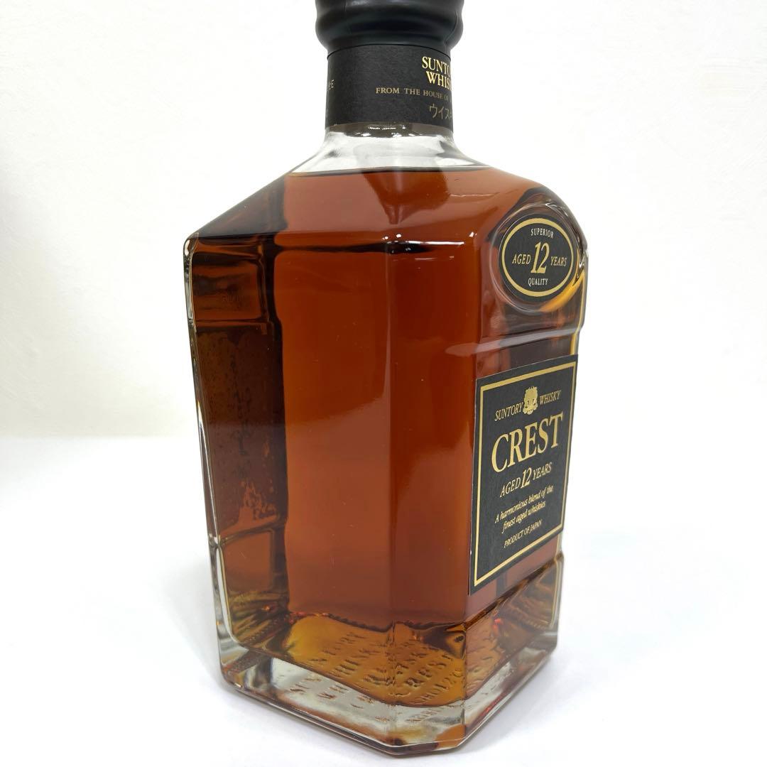 【未開栓】サントリー　クレスト　12年　旧ボトル　黒キャップ