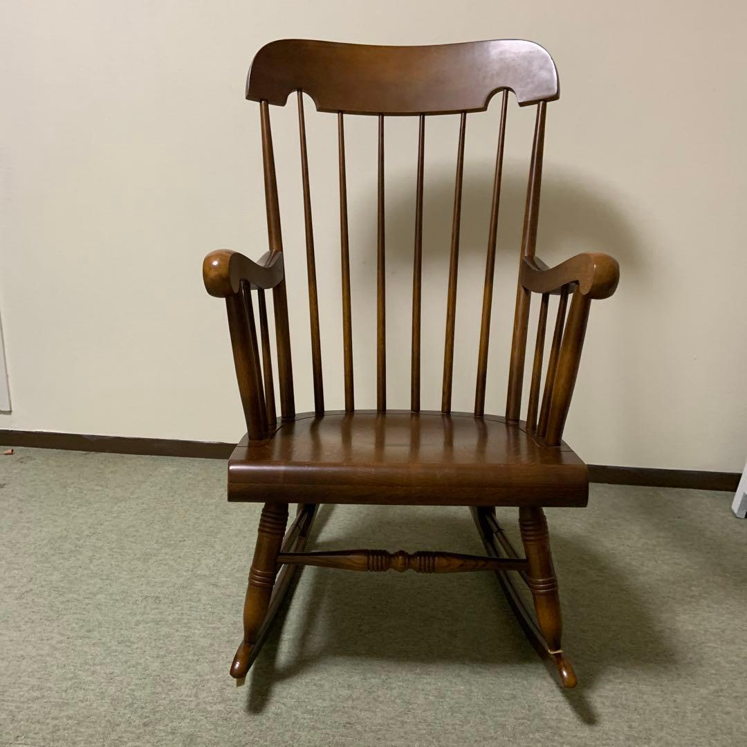 木製ロッキングチェア ブラウン