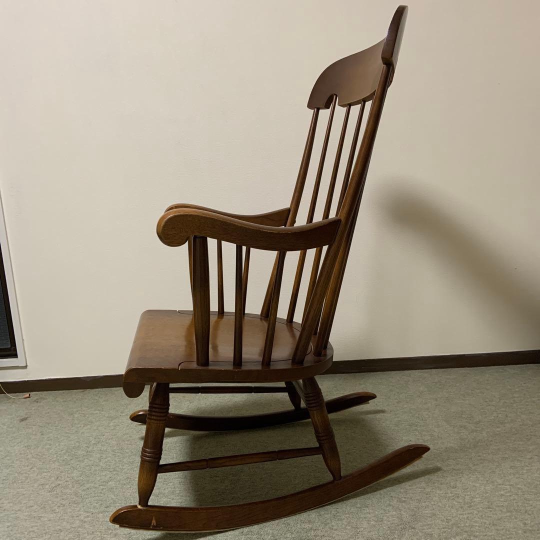 木製ロッキングチェア ブラウン
