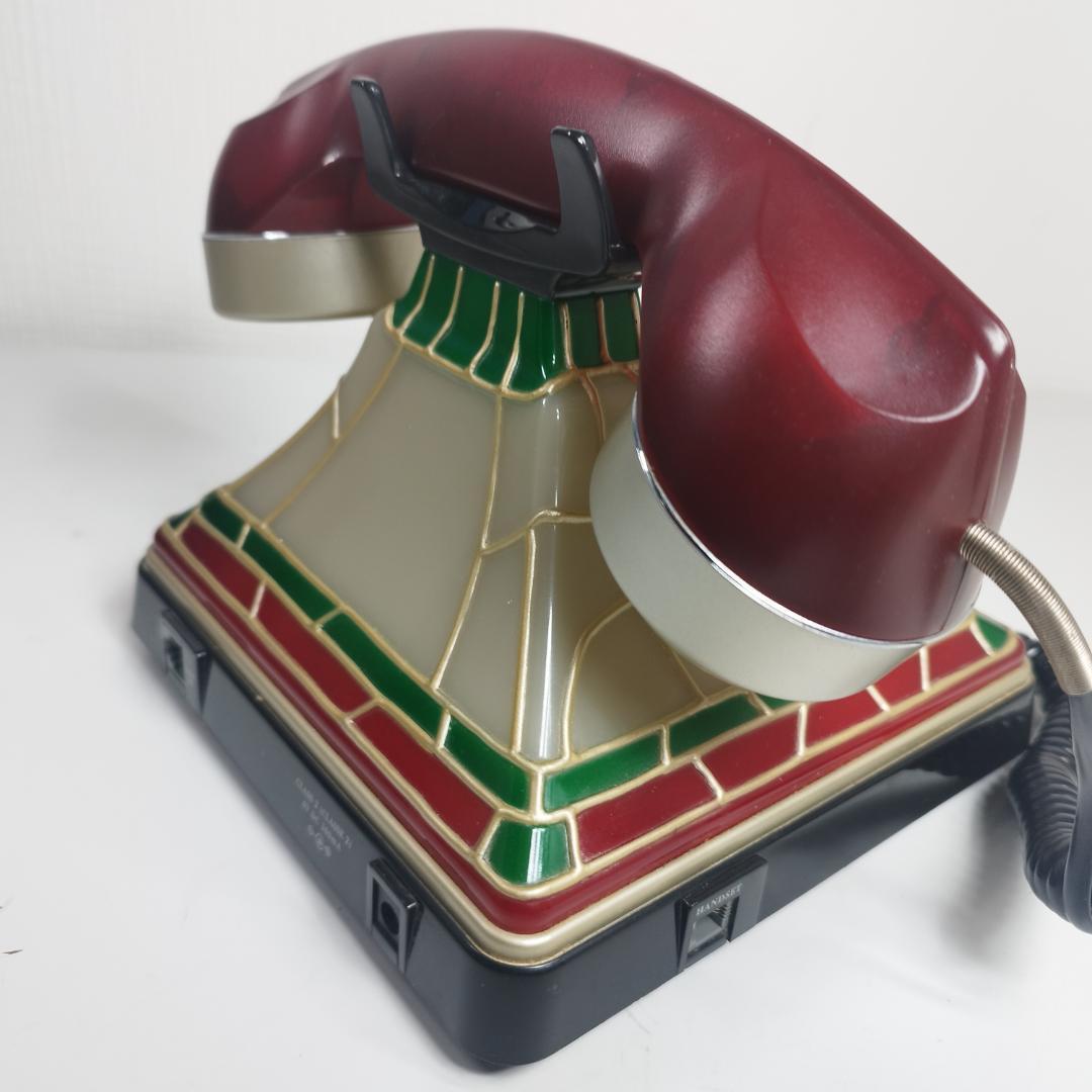 コカコーラ ステンドグラス調 電話機 コーラ アメリカ アンティーク I082