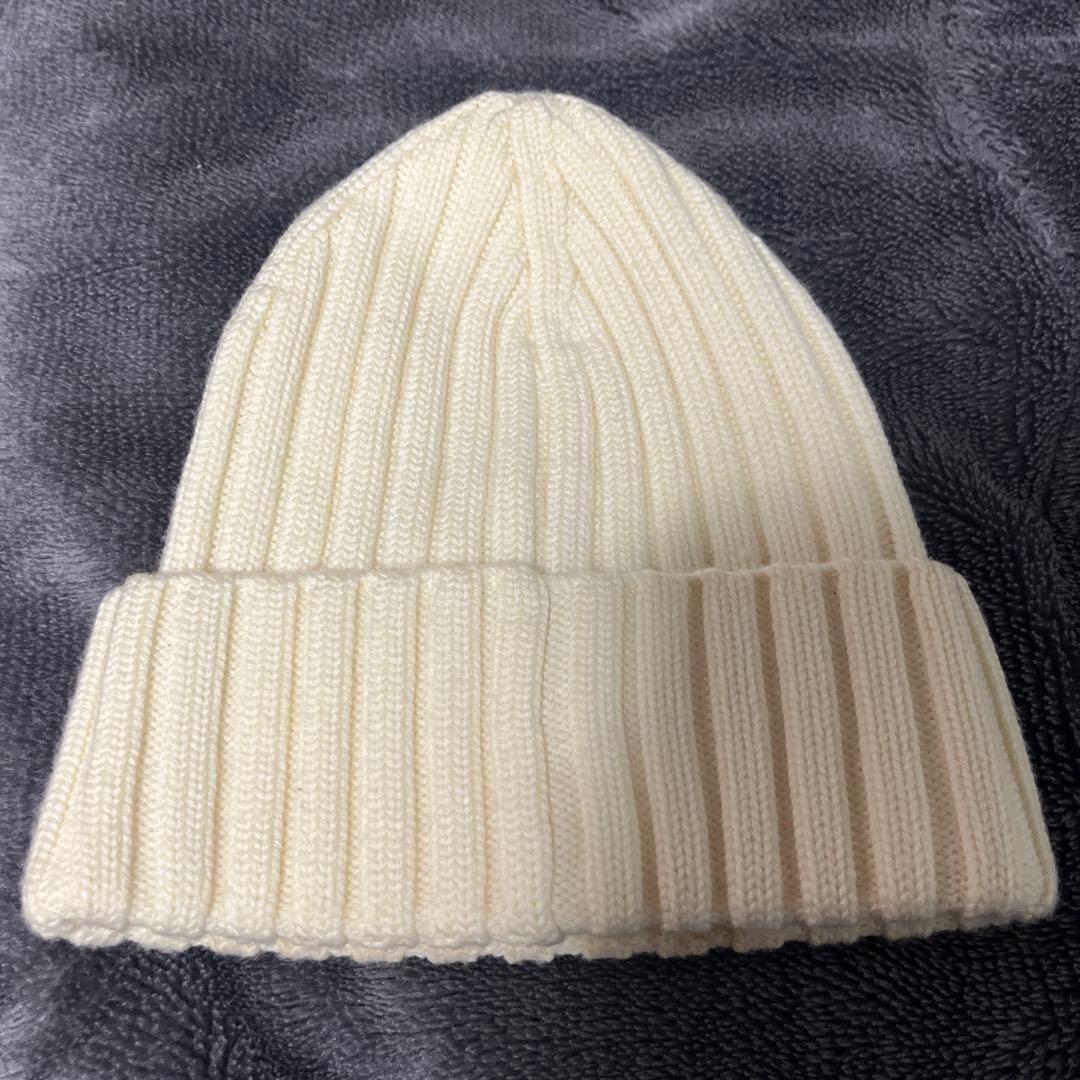 MONCLER アイボリー ニット帽