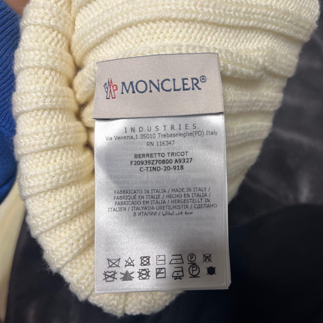 MONCLER アイボリー ニット帽