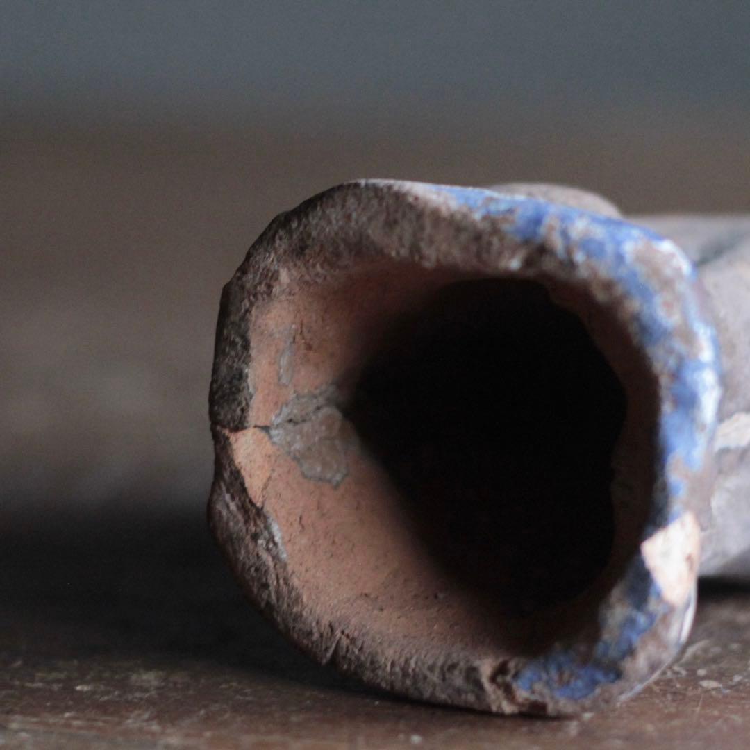 古作 土人形 お稲荷様 片耳欠け 郷土人形 民芸 古道具 アンティーク オブジェ