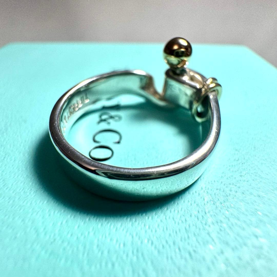 Tiffany フック&アイ　リング 11号 シルバー925 ゴールド 750
