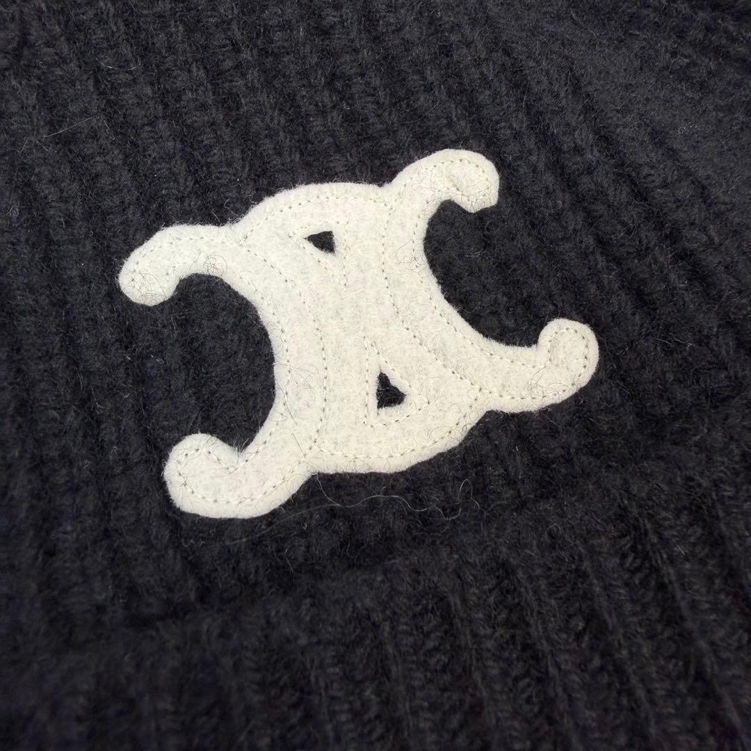 付属品完備 美品 CELINE トリオンフ カシミア ニット帽 セリーヌ