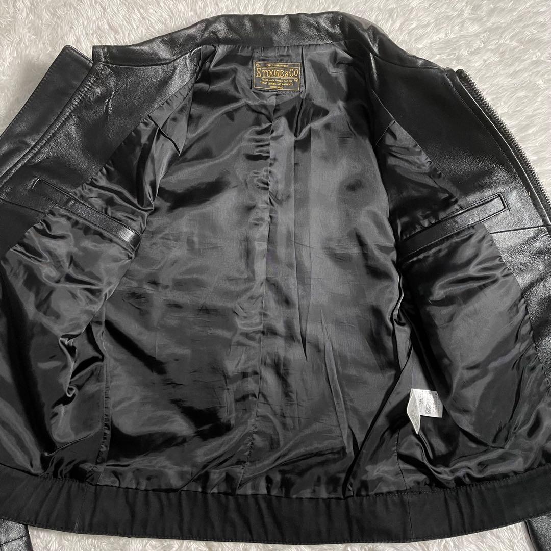 STOOGE&CO レザージャケット ライダース 襟付き 本革