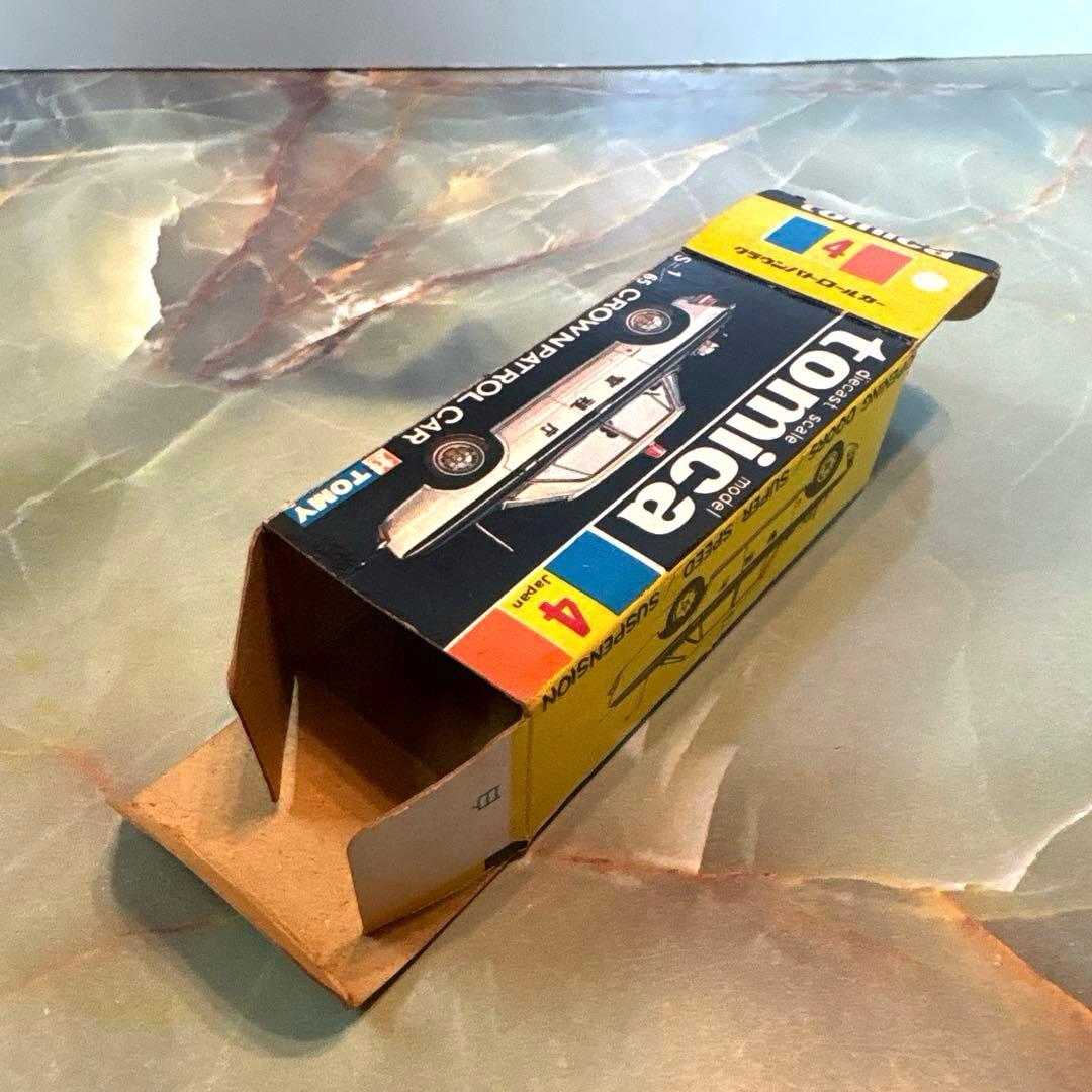 トミカNO.4 トヨタクラウンパトロールカー 黒箱 日本製 1Dホイール