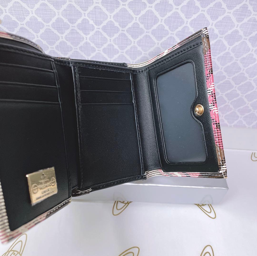 【可愛すぎ♡新品】可愛い ヴィヴィアン・ウエストウッド 三折財布 チェック柄