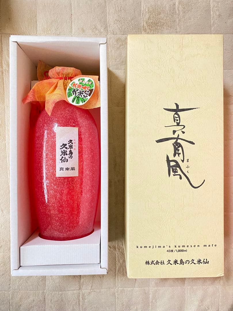 【未開封】久米島の久米仙 真南風　泡盛 古酒 赤 43度 酒 1800ml