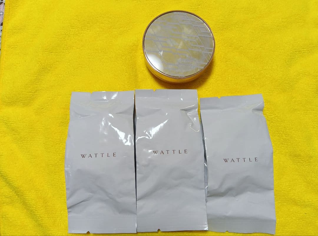 WATTLE クッションファンデーション 3パック　01ナチュラルベージュ