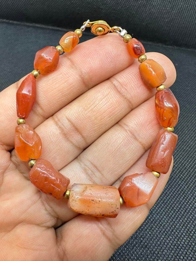 アンティークビーズ瑪瑙ビーズブレスレット
