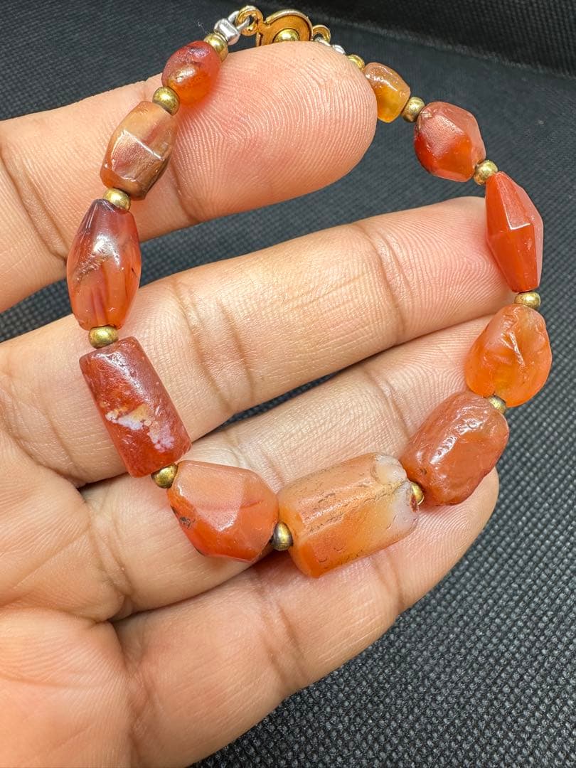 アンティークビーズ瑪瑙ビーズブレスレット