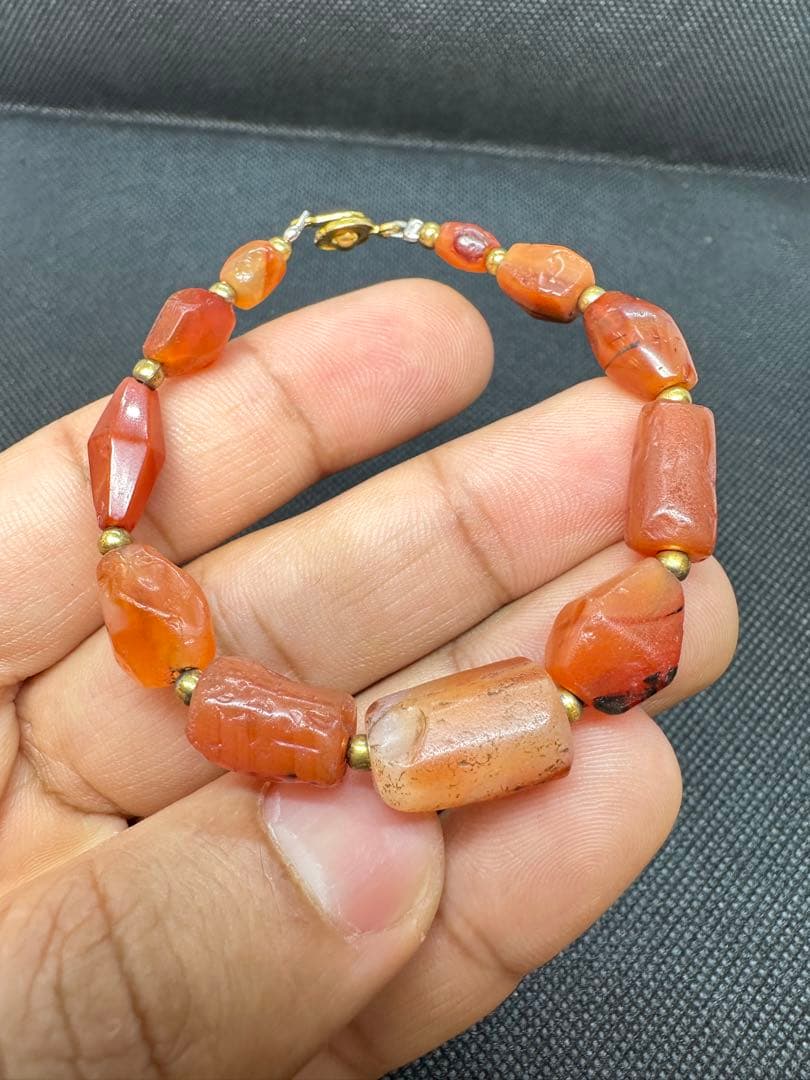 アンティークビーズ瑪瑙ビーズブレスレット