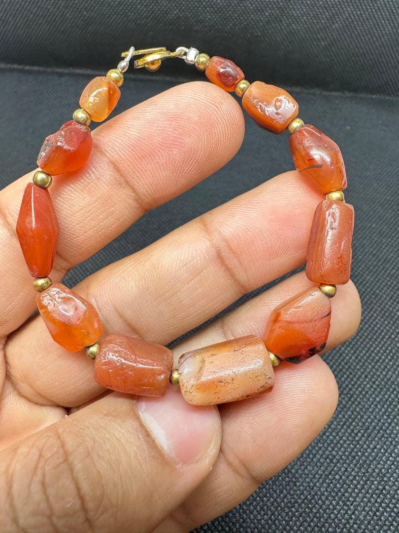 アンティークビーズ瑪瑙ビーズブレスレット