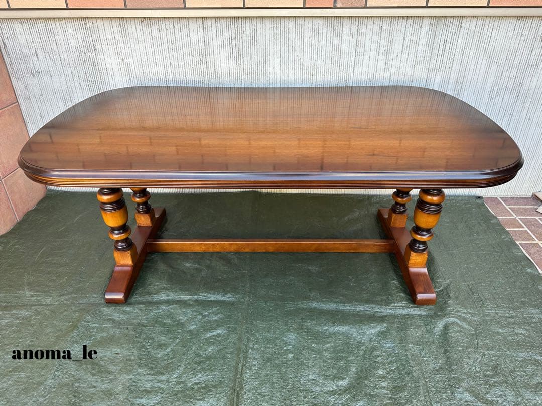 【ダイニングテーブル】国産　カリモク　コロニアル　オールドカリモク