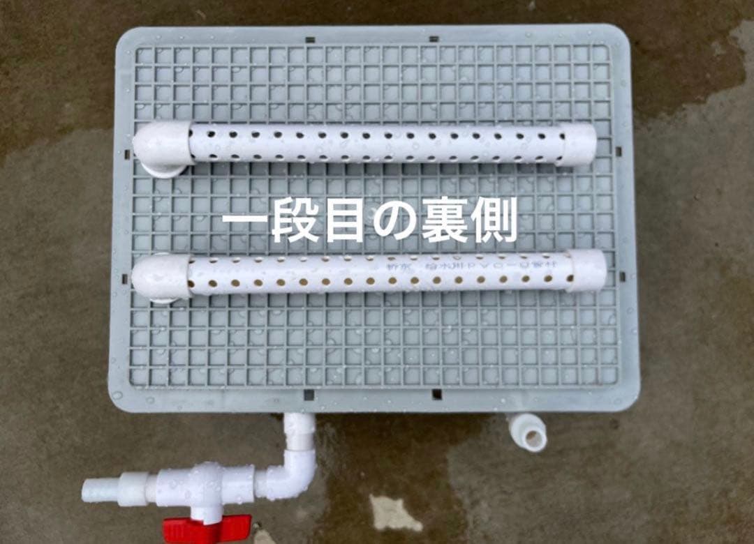 沈殿物理生物一体型濾過槽　外部式濾過装置器　水槽濾過バイオスポンジフィルター付き