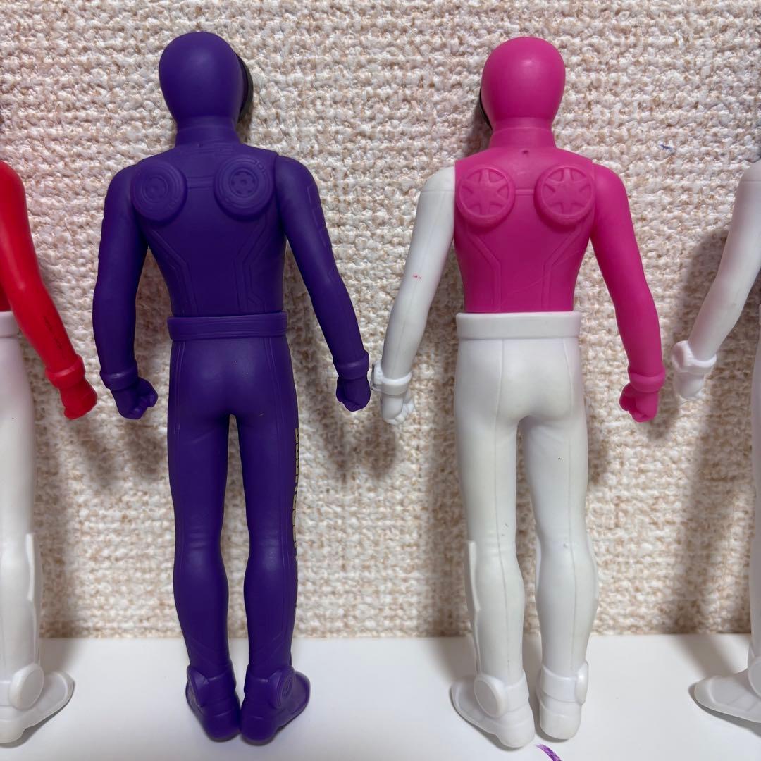 【希少】ブンブンジャー ソフビ　セット 14cm ブンバイオレット