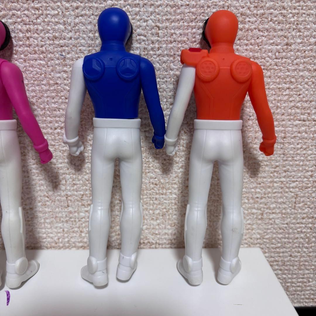 【希少】ブンブンジャー ソフビ　セット 14cm ブンバイオレット