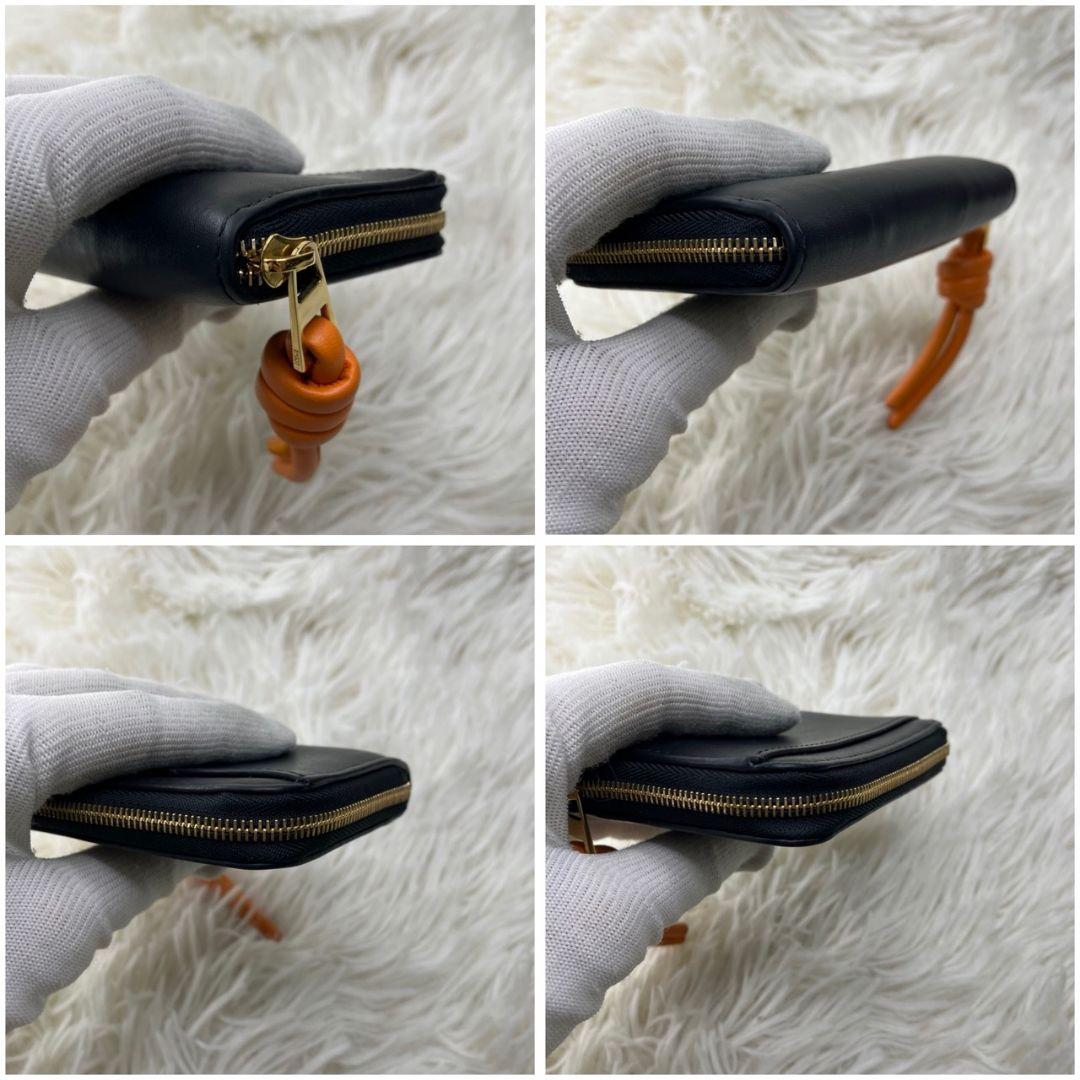 現行【極美品】LOEWE ノット コンパクト ジップアラウンド ウォレット