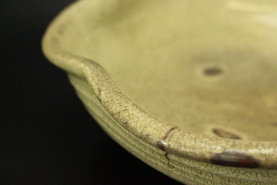 黄瀬戸 梅型 鉢 古美術(ZE569)