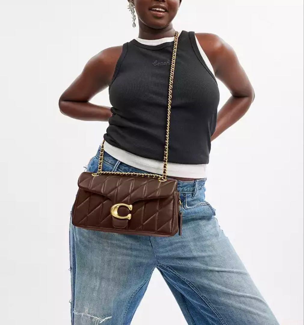 coach コーチタビーショルダー バッグ26 ブラウン CP150