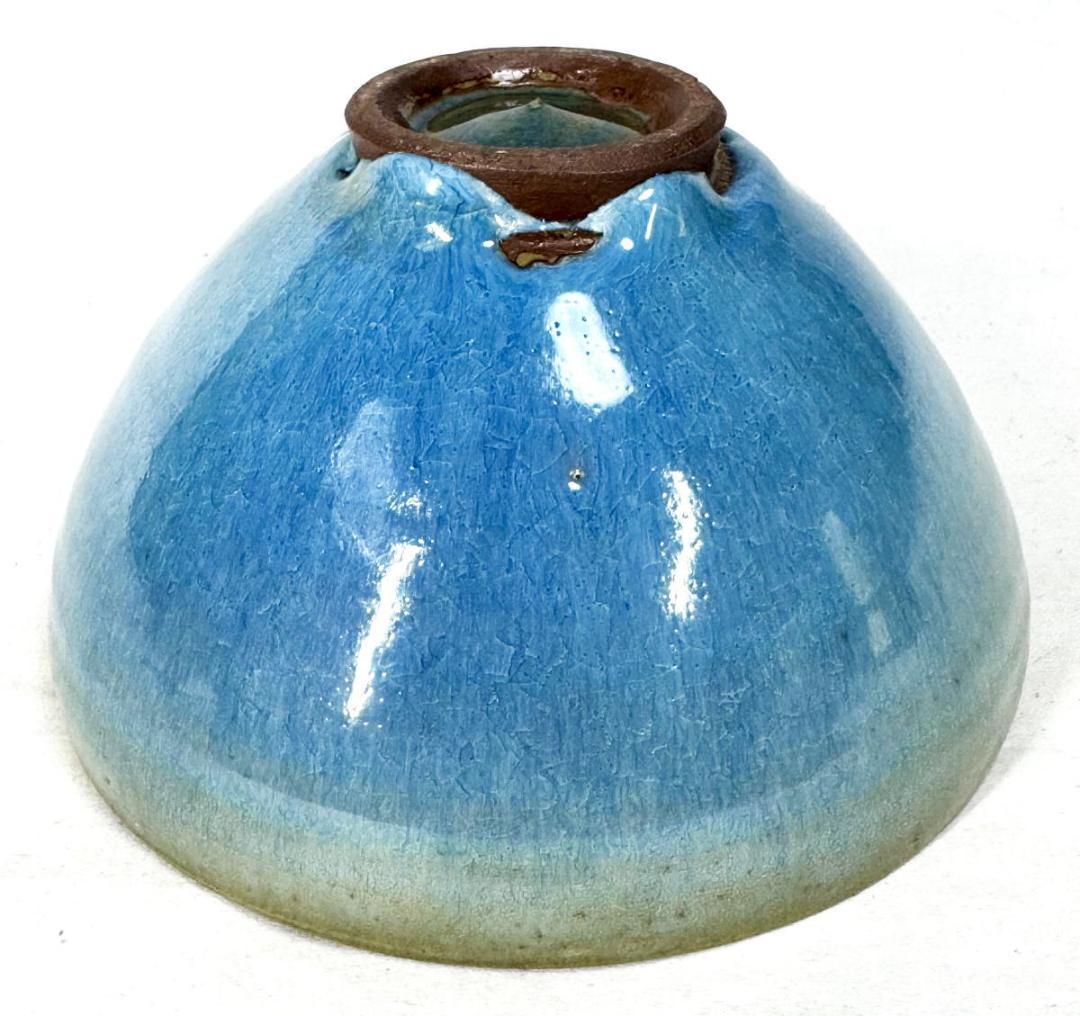 鈞窯 窯変紫斑釉茶碗 五大名窯 中国古玩 唐物 茶道具 骨董 WWTT383