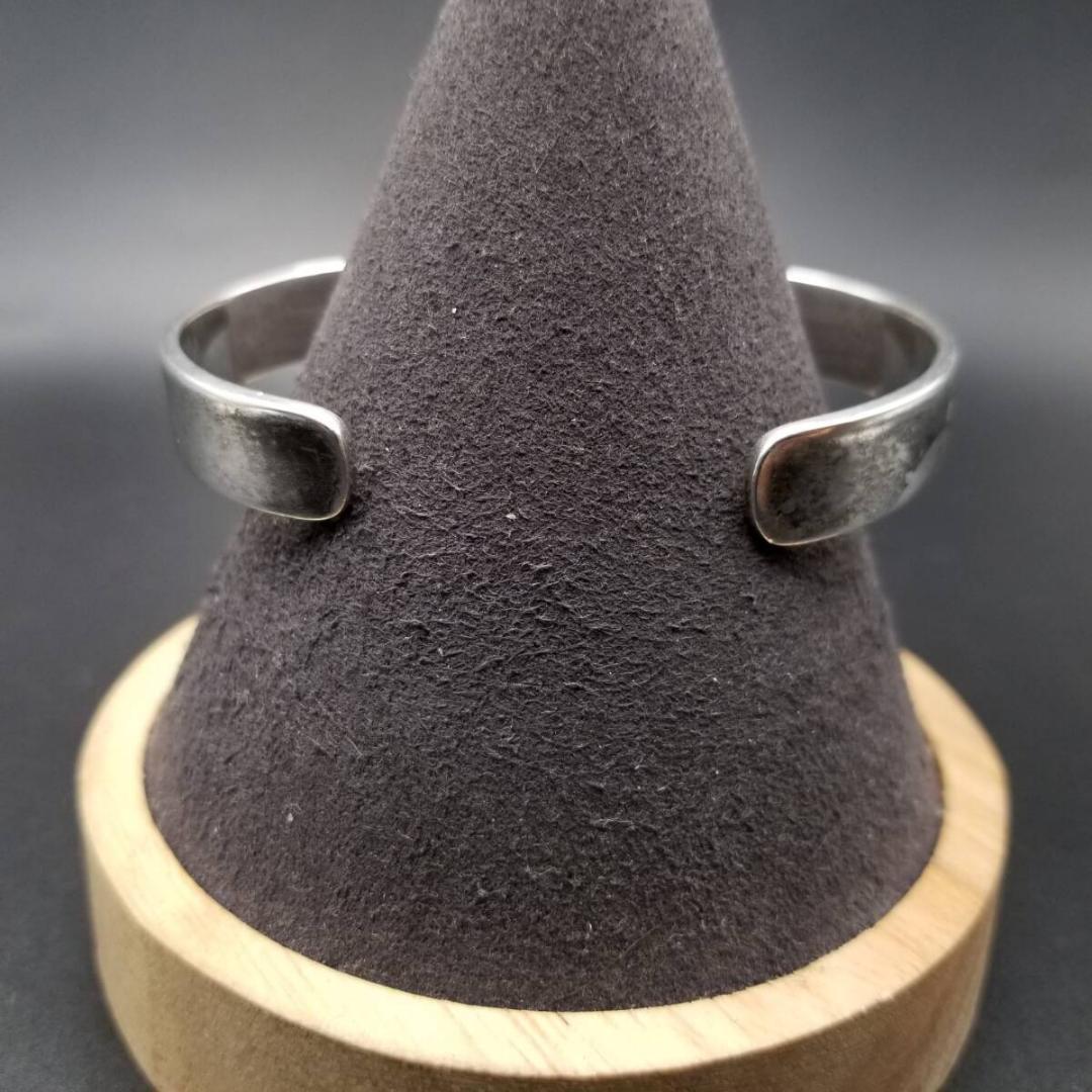 2000年 ミレニアム 英国 ヴィンテージ カフ ブレスレット 925 シルバー