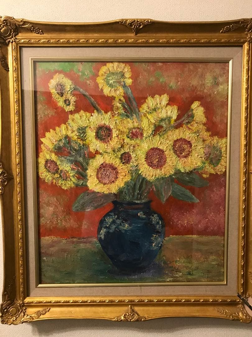 ひまわり　油彩画 F10