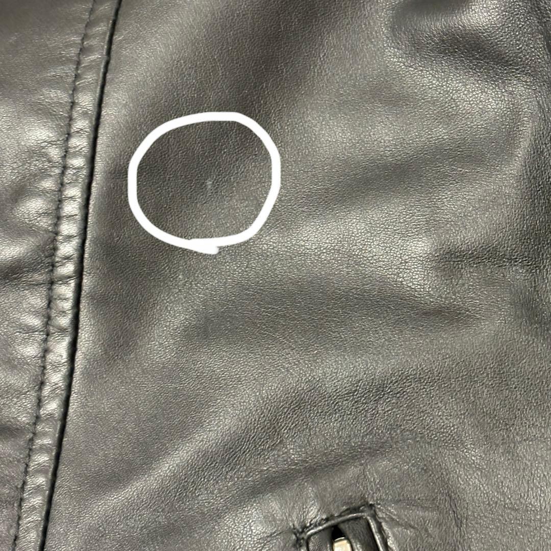 未使用品 JTPLEATHER 黒 シングル ライダース ジャケット M