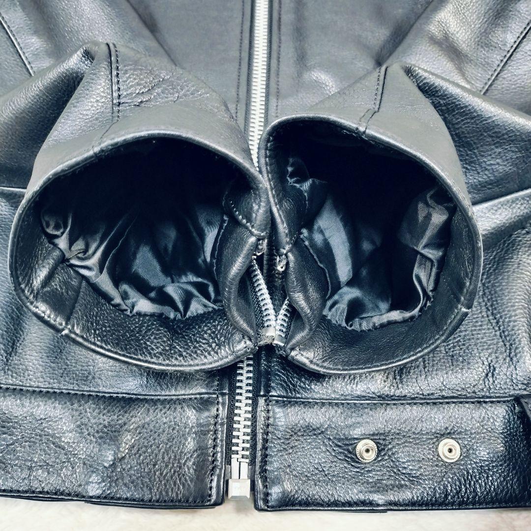 【美品☆XL】ヴァレット VALLET 01 シングルライダースジャケット　黒