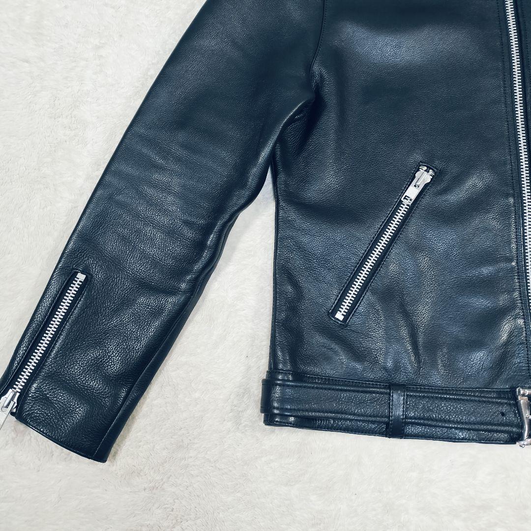 【美品☆XL】ヴァレット VALLET 01 シングルライダースジャケット　黒