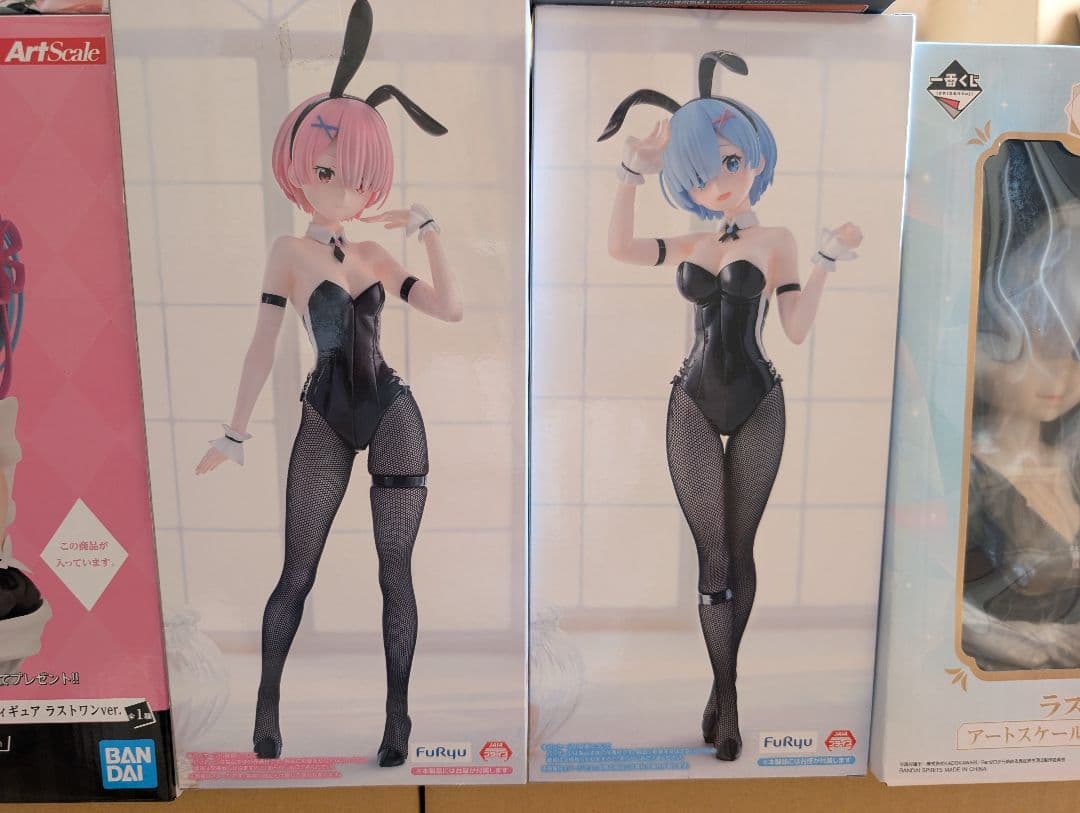 一番くじ　リゼロ　レムアートスケールフィギュア　ラムアートスケールフィギュア
