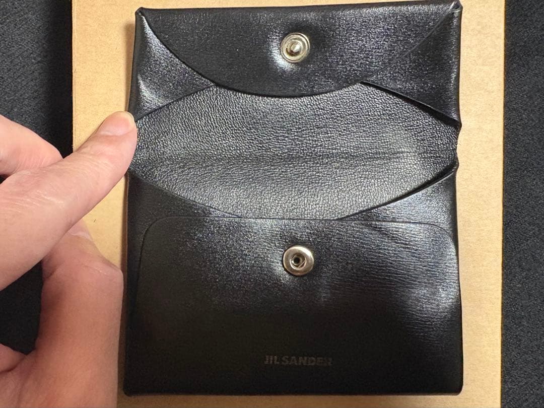 JIL SANDER（ジルサンダー）ブラックレザーカード ケースケース