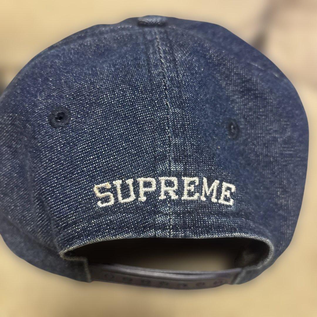 SUPREME 刺繍ロゴ デニムキャップ