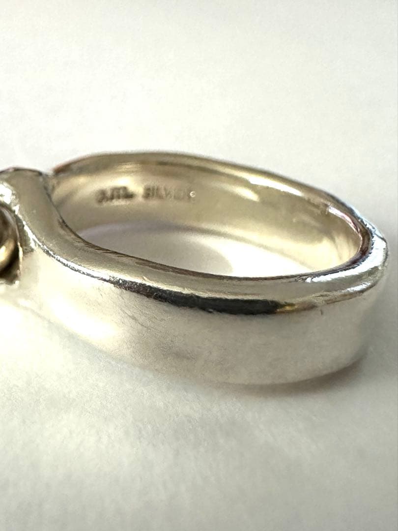 e.m. 15号サイズ シャンパンゴールドジルコニア シルバー 925リング