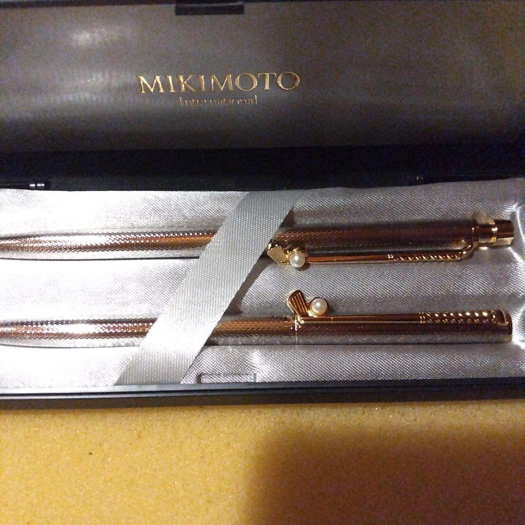 進物・景品に MIKIMOTO ゴールドボールペン2本 パール、ゴルフパター