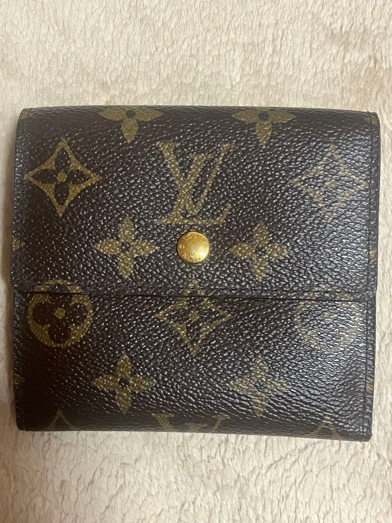 美品 ルイヴィトン モノグラム三つ折財布 Wホック