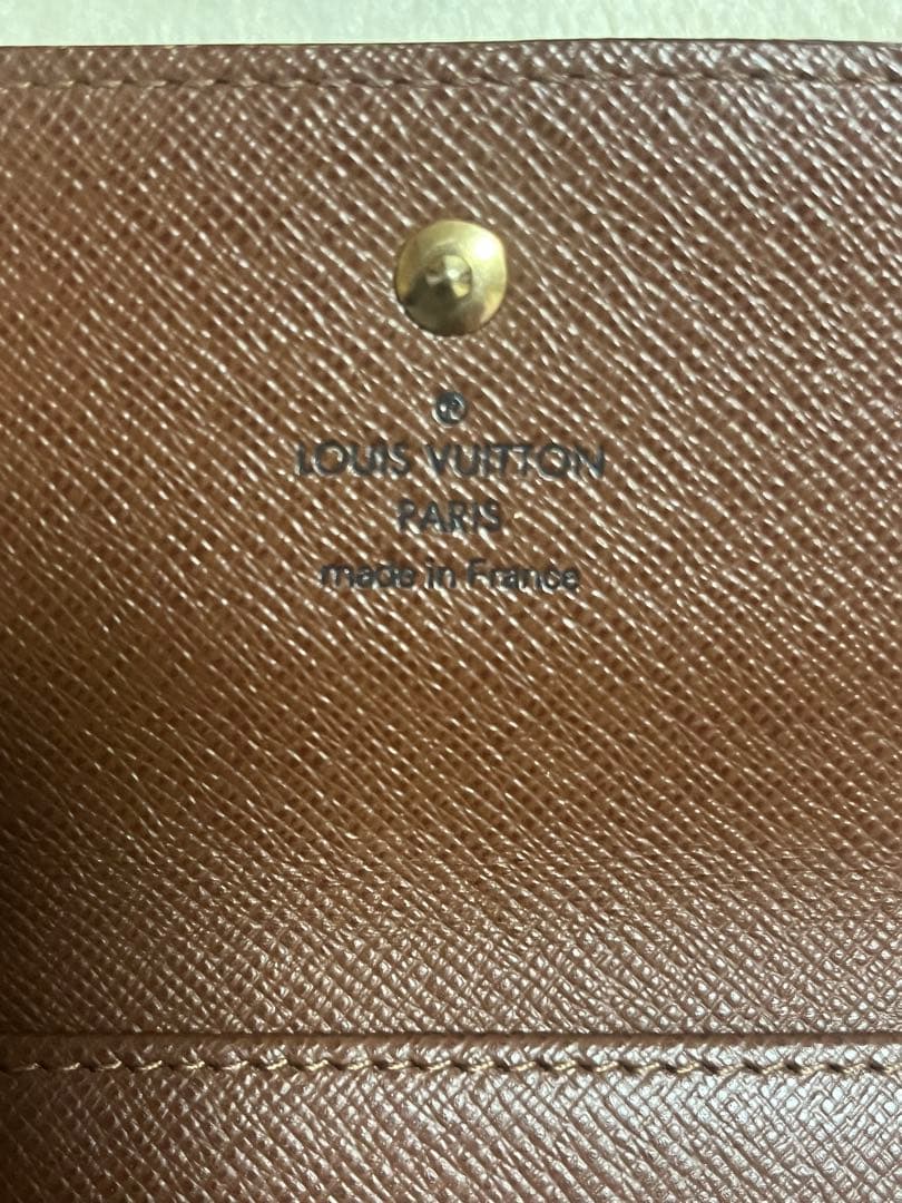美品 ルイヴィトン モノグラム三つ折財布 Wホック