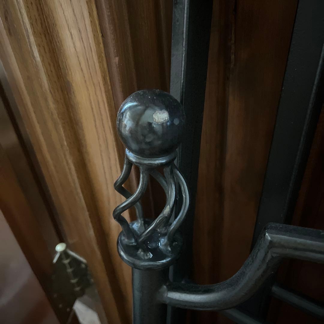 シングル アイアンフレームベッド ブラック