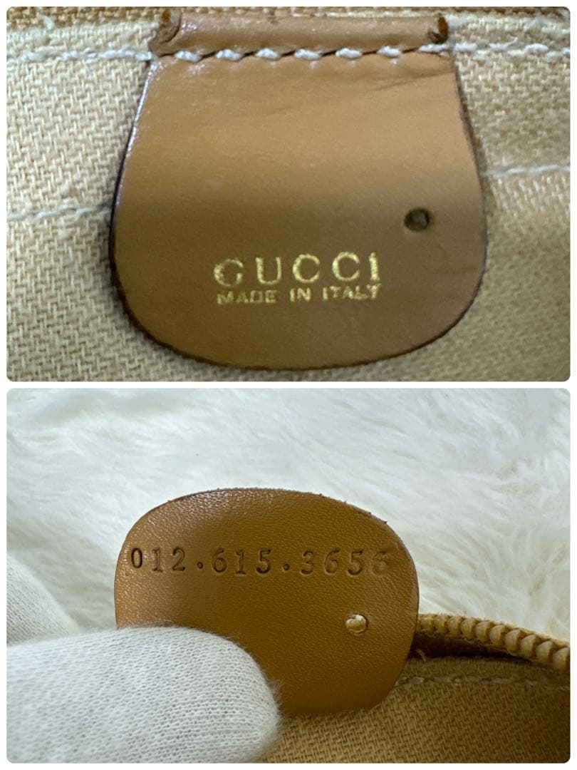 GUCCI グッチ GGキャンバス 2WAY ボストンバッグ ゴールド金具